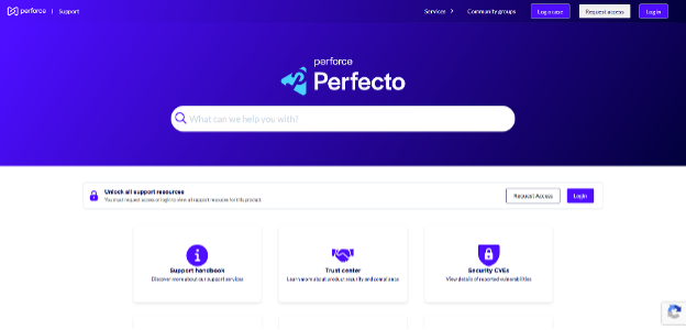 customer portal screen